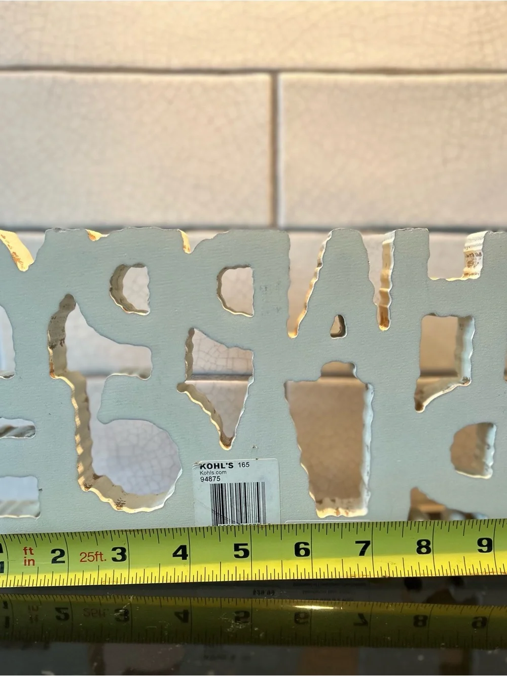 Happy Place Blue Wooden Decorative Sign